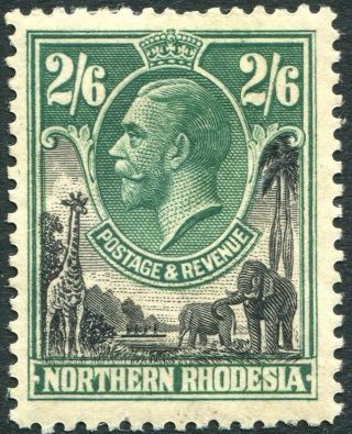 Northern Rhodesia - 1925 - 29 2/6 Black & Green Sg 12 Mounted V28201