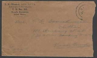 Malaya Ww2 1945 Kuala Lumpur Freepost Cover