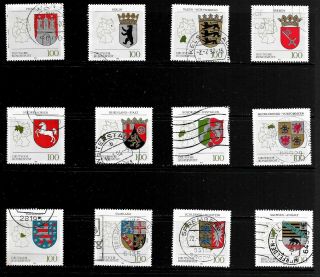 1992/94 Germany 12 Stamps German Constituent States (not Full Sets)
