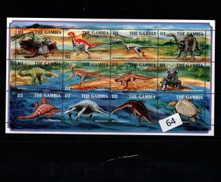 / Gambia - Mnh - Nature - Dinosaurs - Prehistoric Animals
