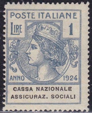 Italy 1924 Franchise / Parastatali L.  1 C.  N.  A.  S.  Mnh Signed T21095