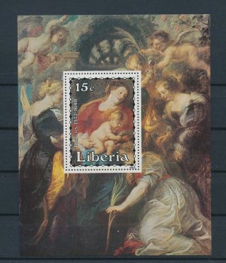 Lk89143 Liberia 1984 Peter Paul Rubens Paintings Good Sheet Mnh