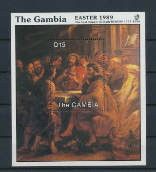 Lk89034 Gambia 1989 Peter Paul Rubens Paintings Good Sheet Mnh