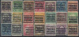 Arizona Precancels,  1922 - 1926 Series,  Phoenix,  Type 203,  21 Different