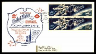 Mayfairstamps Us Fdc 1967 Space Accomplishments Block Artopages First Day Cover