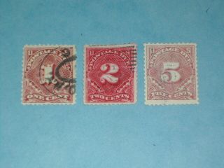 1,  2,  5 Cent Postage Due Stamps (perf.  12)