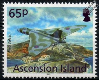 Raf Avro Vulcan B2 Bomber Aircraft Stamp (2013 Ascension Island)