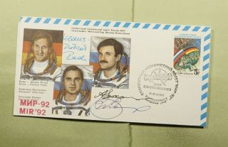 Dr Who 1992 Russia Special Cancel Space Astronaut Signed Aerogramme E32218