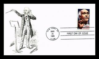 Us Cover Arturo Toscanini Conductor Music Fdc Hand Colored Old Johns Covers