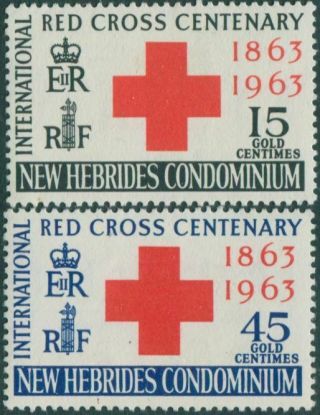 Hebrides 1963 Sg96 - 97 Red Cross Set Mlh