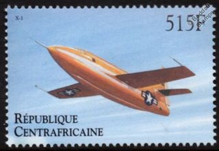 Usaf Bell X - 1 / X1 Experimental Aircraft Stamp (2000 Central African Republic)