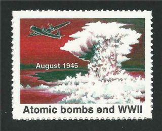 Enola Gay Atomic Bomb Ends Wwii Us Poster " Stamp " Rescinded By Usps Var Iii Mnh