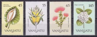 Vanuatu - 1990 - Flora.  Complete Set,  4v.  Nh