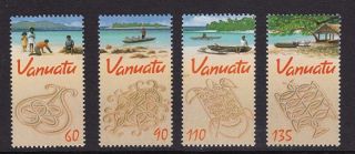Vanuatu - 2001 - Sand Drawings.  Complete Set,  4v.  Nh