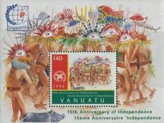 Vanuatu 1995 Sg701 Independence Singapore 95 Ms Mnh