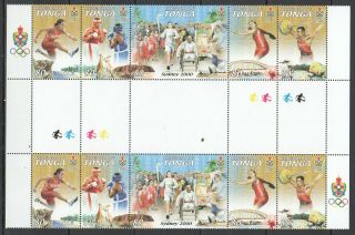 K1042 2000 Tonga Olympics Games Sydney 2000 1578 - 82 Michel 10€ 2set Mnh Stamps