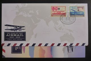 Singapore 100 Years Of First Airmail First Day Cover Stamps Fdc 2019 Nr