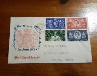 Great Britain 1953 Illustrated Coronation First Day Cover Fdc