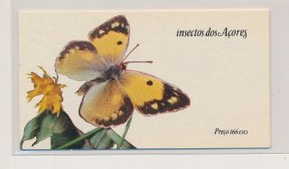 Lk71844 Portugal Azores Insects Bugs Flora Butterflies Fine Booklet Mnh
