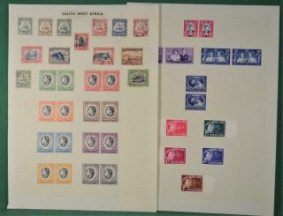 South West Africa Stamps Selection On 2 Pages H/m And (t155)