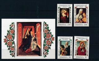 D279376 Christmas 1987 Paintings Madonna & Child Mnh,  S/s Dominica
