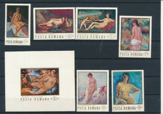 D279337 Paintings Art Nudes Mnh,  Imperforate S/s Romania