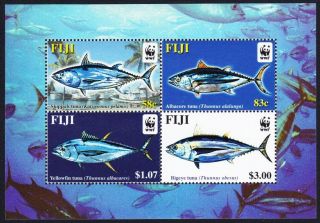 Wwf Pacific Tunas Ms From Fiji Mnh Sg Ms1217 Mi Block 45 I Sc 1006
