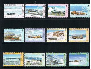B.  A.  T.  2003 Research Bases And Postmarks U/m Set Cat £55 Sg377/88