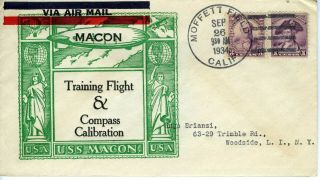 Airship Uss Macon Zeppelin Compass Calibration Moffett