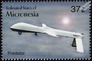 General Atomics Mq - 1 Predator Rpa Drone Aircraft Stamp (gulf War/iraqi Freedom)
