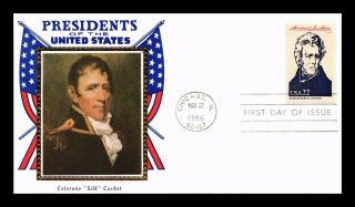 Dr Jim Stamps Us President Andrew Jackson Colorano Silk Fdc Cover Chicago