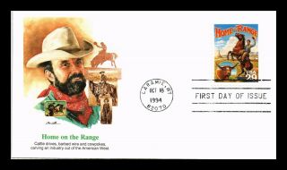 Dr Jim Stamps Us Home On The Range Western Wildlife First Day Cover Laramie