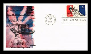 Dr Jim Stamps Us Statue Of Liberty Air Mail 18c First Day Cover Scott C87