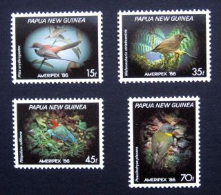 Papua Guinea 1986 Birds.  Complete Set Of 4 Stamps.  Mnh