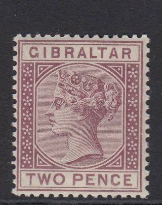 Gibraltar - 1886 2d Brown - Purple Sg 10 Mounted