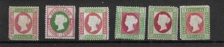 Heligoland 1867 - 1875 Selection Of 6 Stamps Mlh/mh Og