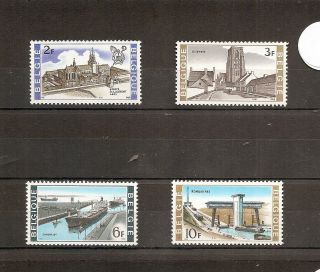 Belgium 1968 Sg2088 - 91 4v Nhm Inc " Mineral Seraing " / " Gand " Ore Carriers - Canal Lo