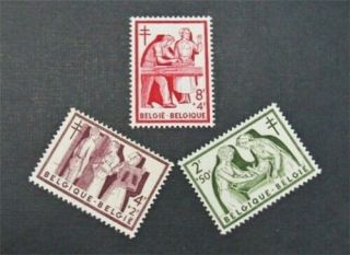 Nystamps Belgium Stamp B596 - B598 Og H $34