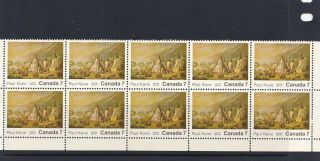 Canada 1971 Paul Kane S 553 X 8,  553i X 2 Bottom Block Of 10 Mnh Cv $7.  40