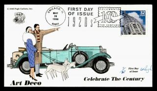Dr Who 1998 Fdc Celebrate Century Art Deco Hand Colored Pugh Cachet E69226