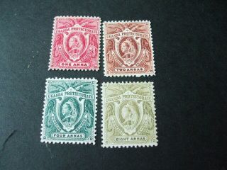 1898 British East Africa Uganda Protectorate Mounted Victoria Stamps