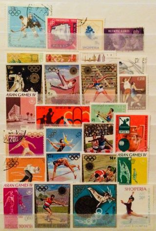 Olympics Sports Skating Cycling Gymnastics Thematic Stamps 01060918