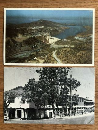 2 X Rhodesia Old Postcard Ryalls Hotel Kariba Dam Blantyre To Italy 1961