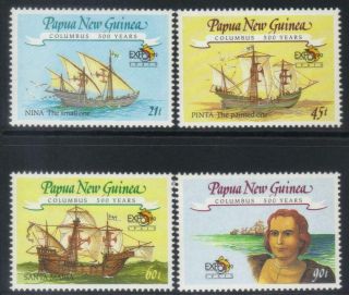Papua Guinea 1992 500th Anniv Discovery Of America Mnh Set Of 4
