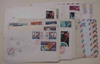 Russia Space 32 Diff.  1962 - 1970 Cachet Unaddressed