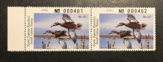 Tdstamps: Us North Dakota Duck Stamps (2) Nh Og Pair