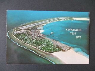 1969 Marshall Islands Kwajalein Us Military Test Site Postcard & Cancel