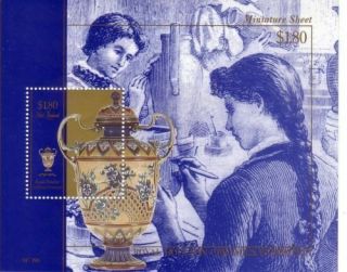 1993 Zealand Nz Royal Doulton Stamp Mini Sheet Muh