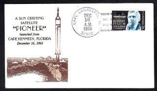Pioneer 6 Satellite Launch Cape Canaveral Fl 1965 Space Cover (9308)