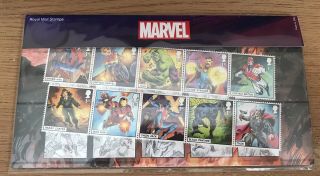 Complete 2019 Marvel Royal Mail Stamps Presentation Pack No.  568